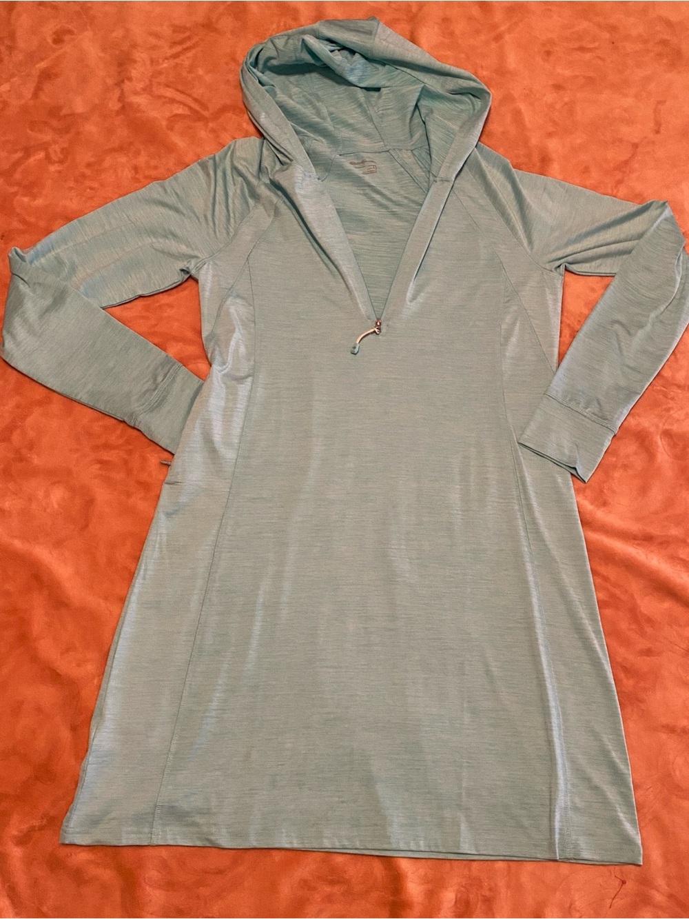 Eddie Bauer Women's Resolution Hoodie Dress Green UPF 50+ Sun Protection Small